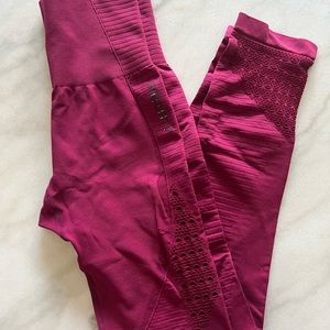 Burgundy Gymshark leggings